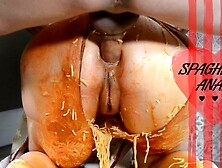 A MESSY spaghetti ANAL FUCK