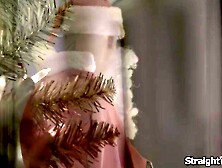 Teen Emily Willis is happily surprised Santa is visiting her in her bedroom. The tiny breasts brunette hair will do everything to