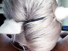 Leashed Kitty Dmarie Gets Glasses Jizzed on After Deep Fuck