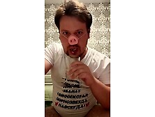 This Russian homosexual has a addiction: that guy likes the smack of new cum in his throat!