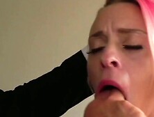 Waxtormented Roxy Lace eats cum after loud rough pounding