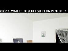 Solo Charming Blonde Angel Jolie Moans While Using A Dildo, In Vr.