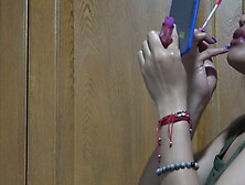 Casual moments of XattlaLust,  make up,  laughing out loud,  nehind the scenses before a video