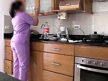 Step Mother With Huge Round Ass Works As A Maid And Gets F