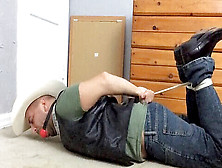 Tied Up,  Bandana Gagged,  Tight Hogtie Hd Gay Movie