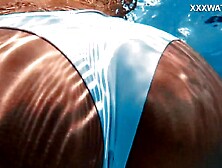 Swimming pool nudist action by hawt euro playgirl Candee