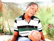 In village cherishing myself with potatoes