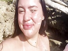 Cum Walk On Beach And Through Town