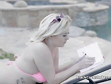 Privileged blonde drilled by a big black cock