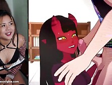 MERU THE SUCCUBUS 1 TO 5 LIVE REACTION WITH FANS LIVESTREAM HIGHLIGHTS - ExotiqFox Solo Gooner Girl Masturbation