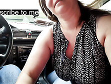 Stepsister Gives Stepbrother His First Blowjob in the Car POV