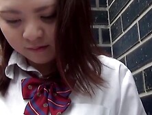 Public Panties Flash #2 - Busty Japanese Teen Faces Exposed in Classroom