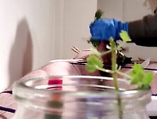 CBT Big cock tortured with stinging nettles