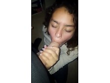 Spanish GF Doesn't Want Filmed.  Finishes BJ Anyway