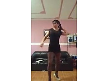 Ts Caro Dance In Black Mini Dress