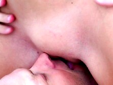 Wife enjoys how spouse is licking her cunt and makes him glad at the end - close up twat