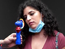 Young Latina brunette Gabriela Lopez - hardcore COVID test performed by store security