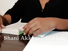 Older Woman Voyeur and Finger under the Table into Outdoor Library Masturbate and Cum