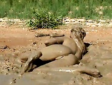 Girls in the mud getting dirty 1