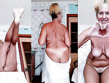 Hot Housewife in the Kitchen After Shower