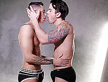 Tattooed Gay Lovers Have Passionate Sex With Lot Of Dick Sucking