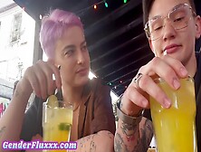 Queer Amateur Tattoo Licks And Fingers His Girlfriends Pussy At Home