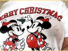 Wifey wishes you a wet shirt braless christmas