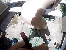 Redhead Juicy Sucks and Fucks BBC by the Pool!