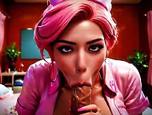 Pink Haired Bimbo Nurse vs Patients Screw and Oral sex (100% AI Generated 4K)