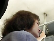 Upskirt Sheer White Thong On Metro