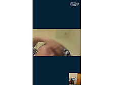 Wife Showing Off On Skype