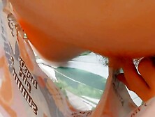 Petting Petite Girl Under Pajamas. Neighbour in My Bedroom. Spring Mood.