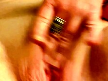 Wife playing with her twat then getting fisted by me