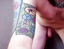 Unattractive older woman with tiny hooters point of view