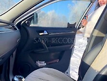 Измена мужу.  Публичный минет в зимнем лесу.  Камшот.  С разговорами