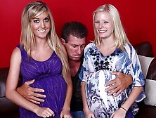 Callie Cobra and Elaina Raye are enjoying hard fuck with a shared lover