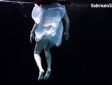 Dark Pool Vibes With White Dress Girl