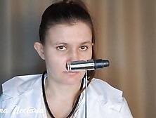 Toxic Russian Doctor Tried To Dominate During The Medical Examination,  But Fucked Her In A Mouth