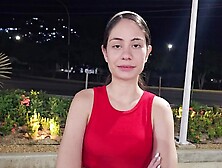 Stunning lady is left standing on the street and I offer my help to take her home