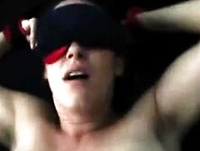 Tied Up And Blindfolded Busty Brunette Gets Fucked To Orgasm