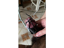 Electric Cum With Upside-Down Chastity Lock