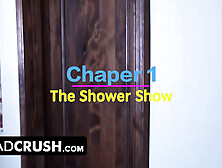 DadCrush - Sexy Babe Caught Dirty Old Man Holding Her Phone While He Jerks Off His Cock