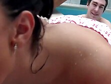 Anna Rose's Pool Side Sex Adventure - Hot Blonde Babe Fucks Another Man