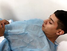 Doctor with massive booty helps her patient with his erection problem - in Spanish