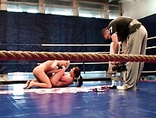 Lesbian Babes Enjoying Naked Wrestling