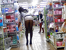 Japanese Crossdresser Pantyhose Public Exhibitionism Upskirt