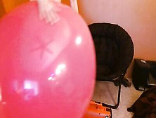 Dirty Old Man Blows A Balloon While Playing With Hard Cock