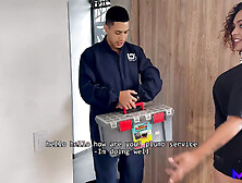 2 horny friends fuck the plumber and drink his jizz - Max Betancur - Carla Morelli & Naty Delgado