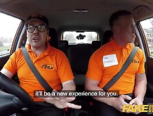 Fake Driving School Rookie instructor screws Chic mother I'd like to fuck