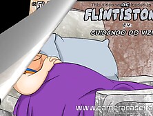 História em Quadrinho Pornô (HQ Pornô) - Os Flintistones - Cuidando do Vizinho (Freddy,  Dilma e Betinha) - Câmera Caseira